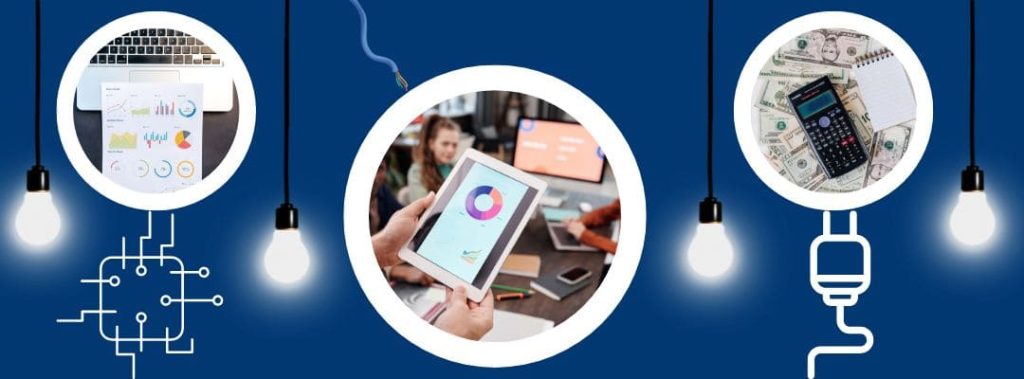 Esta imagen contiene 3 sugerentes ilustraciones sobre opciones financieras